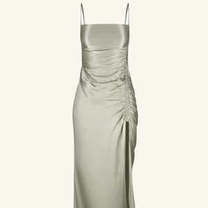 La Lune Ruched Maxi Dress - Sage